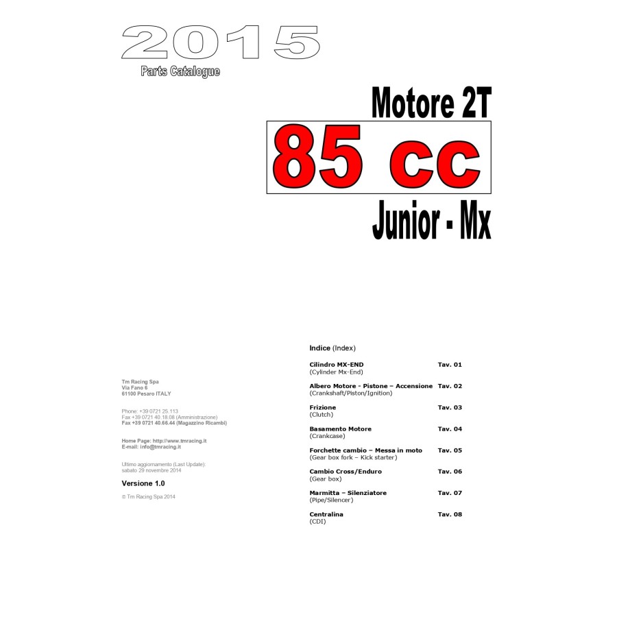 Despice MY15 - 2 Tiempos Motor 85cc