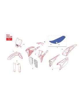 PROTECTORES DE RADIADOR 2S/4S, RH+LH, AÑO 2022 - ROJO