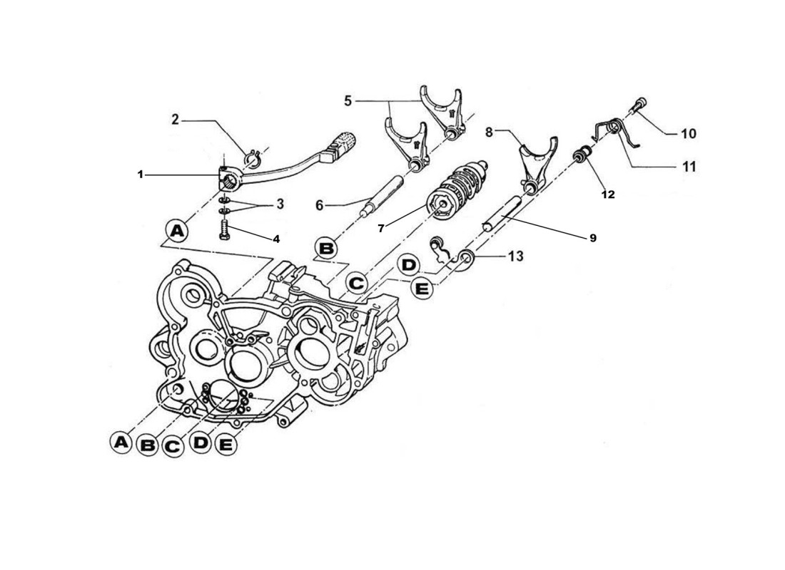 Shiftdrum / Gearlever / Gearfork /