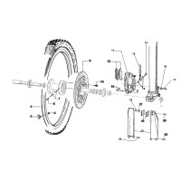 Front wheel / front brake / Fork guard