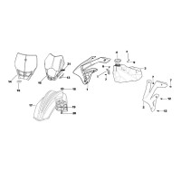 Frontfender / Frontnumberplate / Headlight / Tank