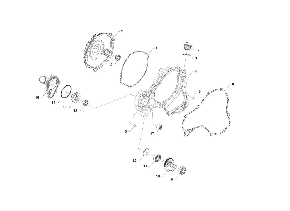 Tapa de embrague / Bomba de agua