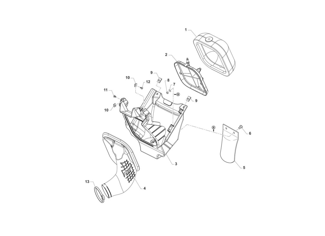 Caja de filtro de aire (Carburador)