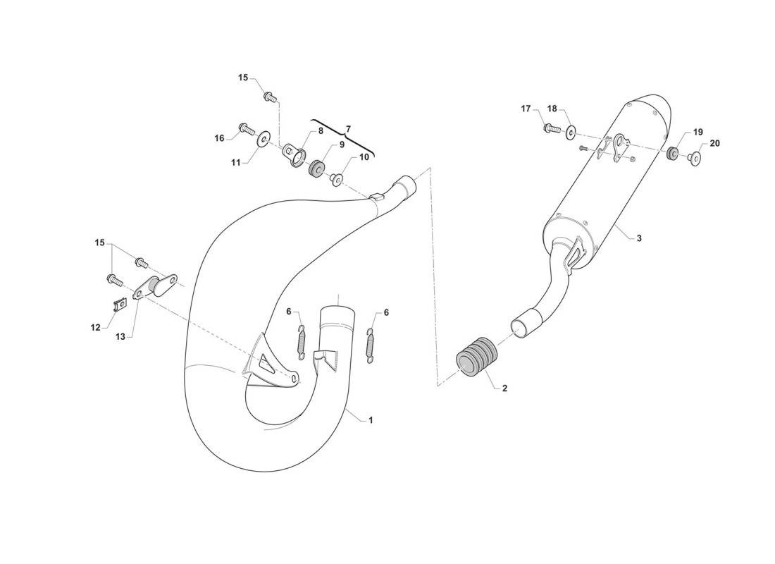 Sistema del tubo escape (MX)