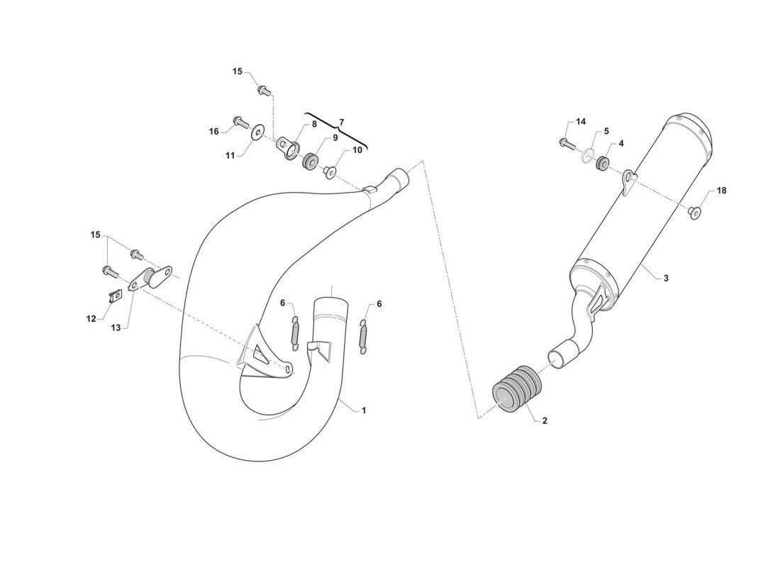 Sistema del tubo escape ENDURO