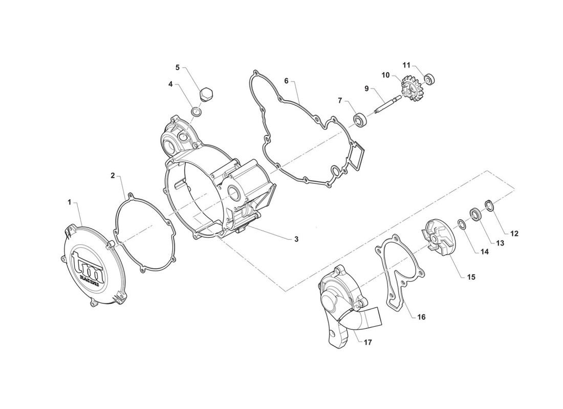 Tapa de embrague / Bomba de agua