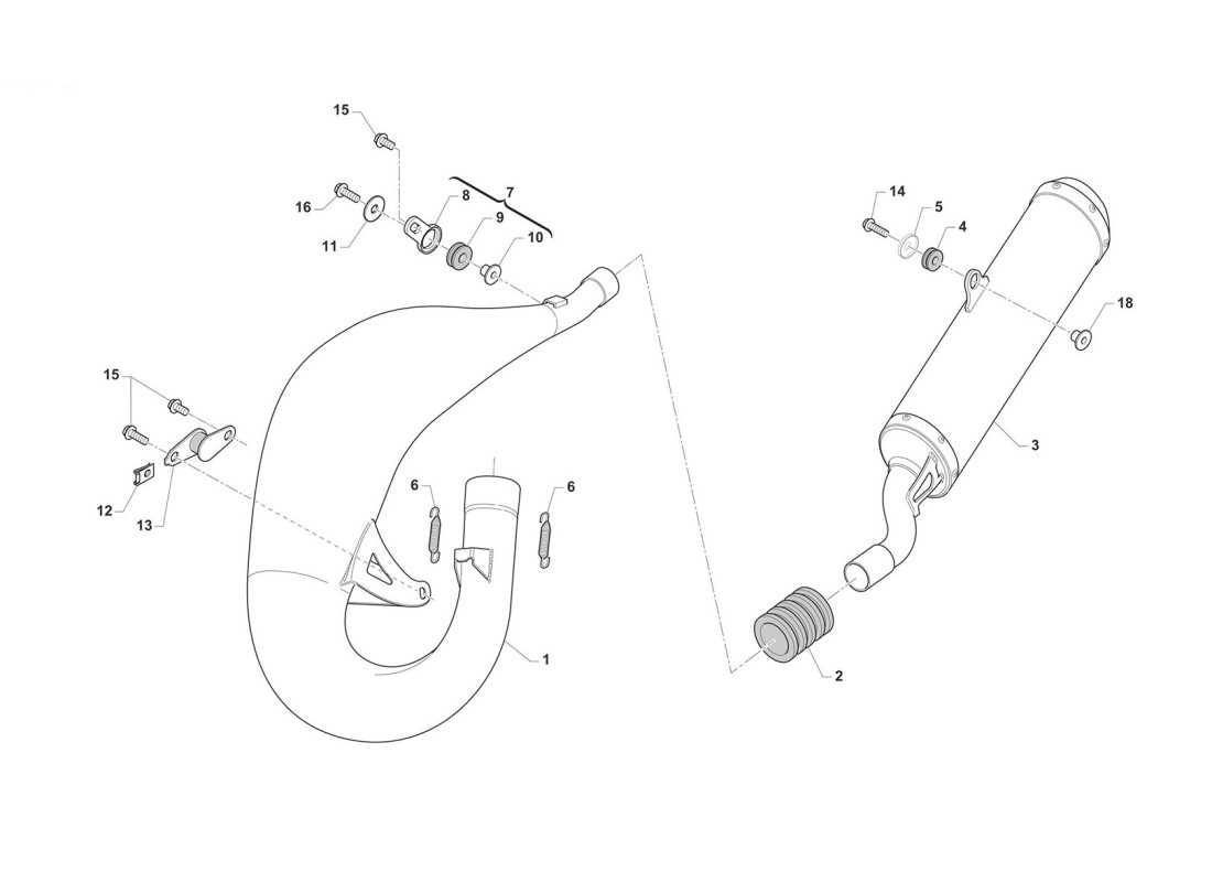 Sistema del tubo escape