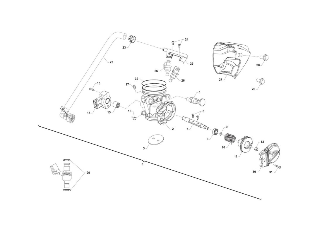 Cuerpo de aceleración Enduro Fi