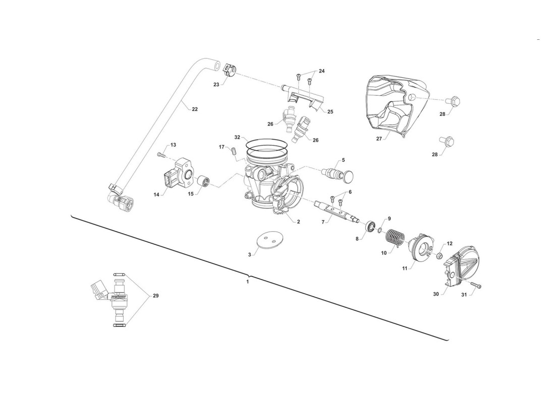 Cuerpo de aceleración MX Fi