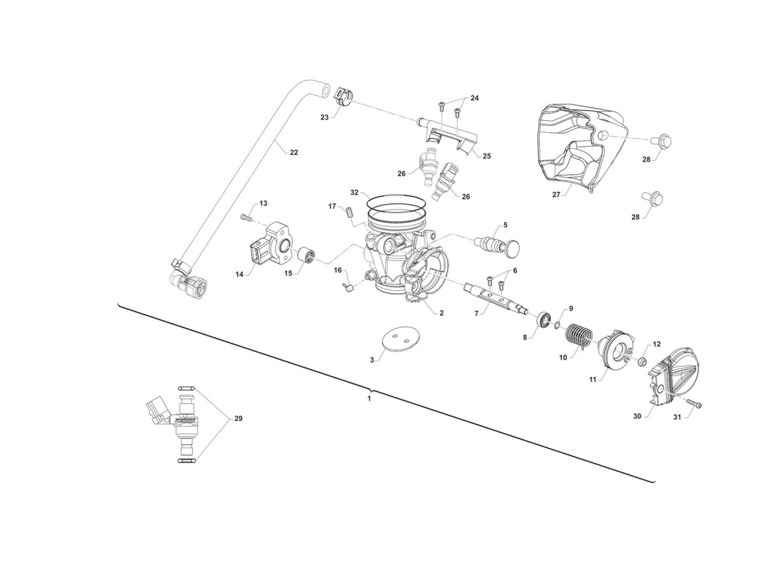 Cuerpo de aceleración Enduro Fi