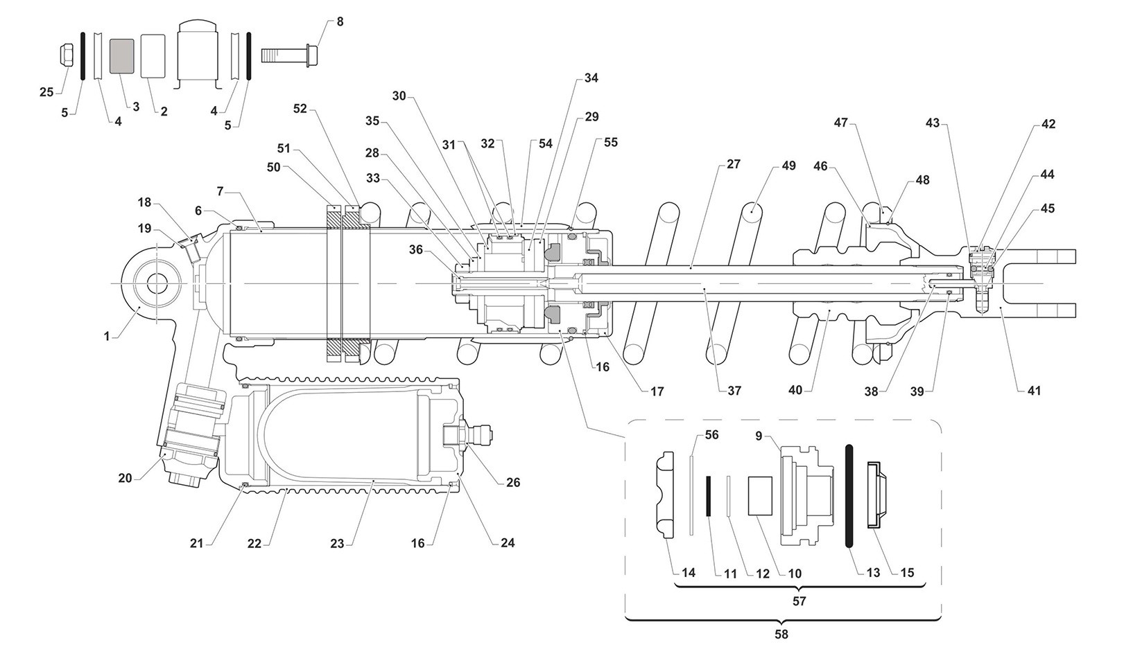 TM Factory rear shock 2020-2025 4stroke