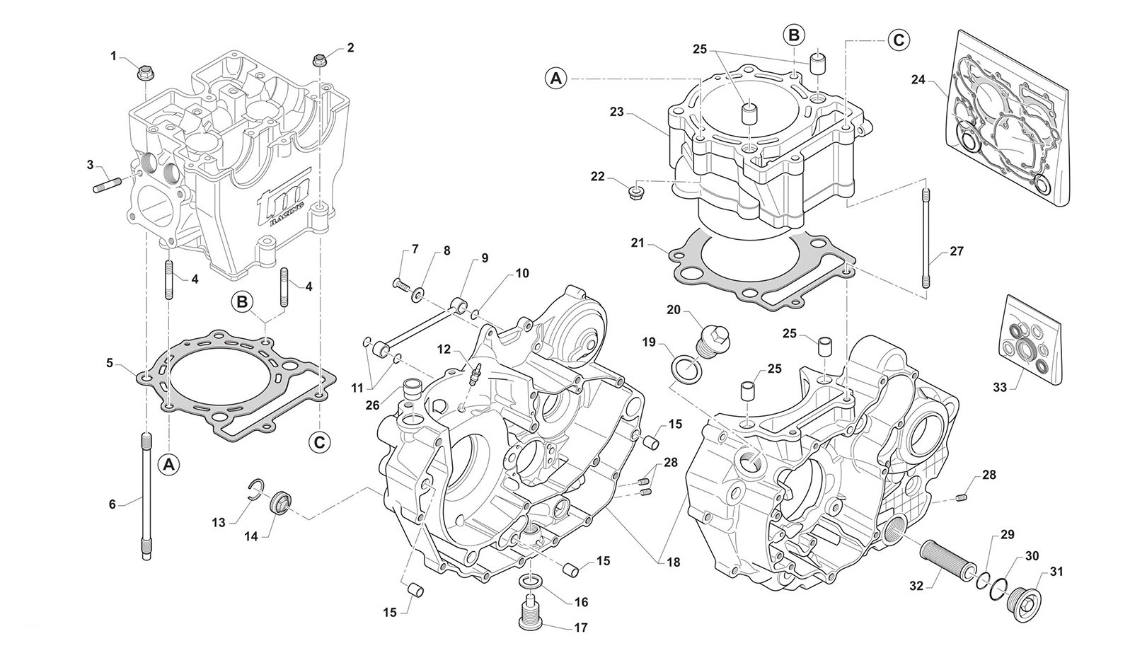 END Cylinder / Crankcase / Gaskets and Oil Seals END