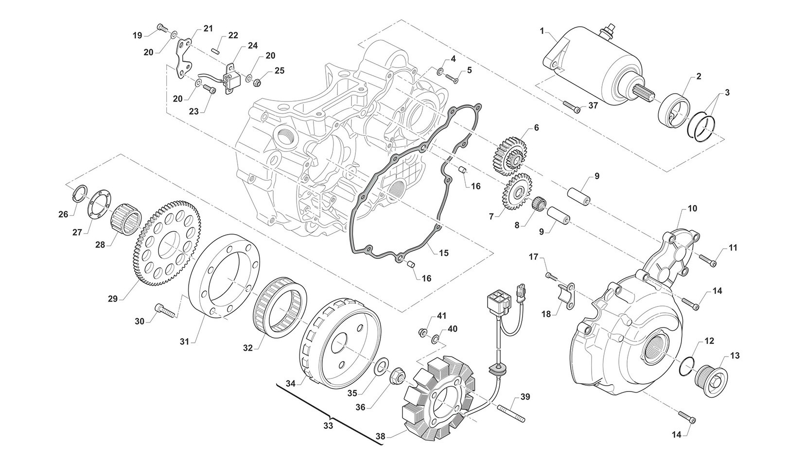 Arranque eléctrico / Encendido (4 orificios)