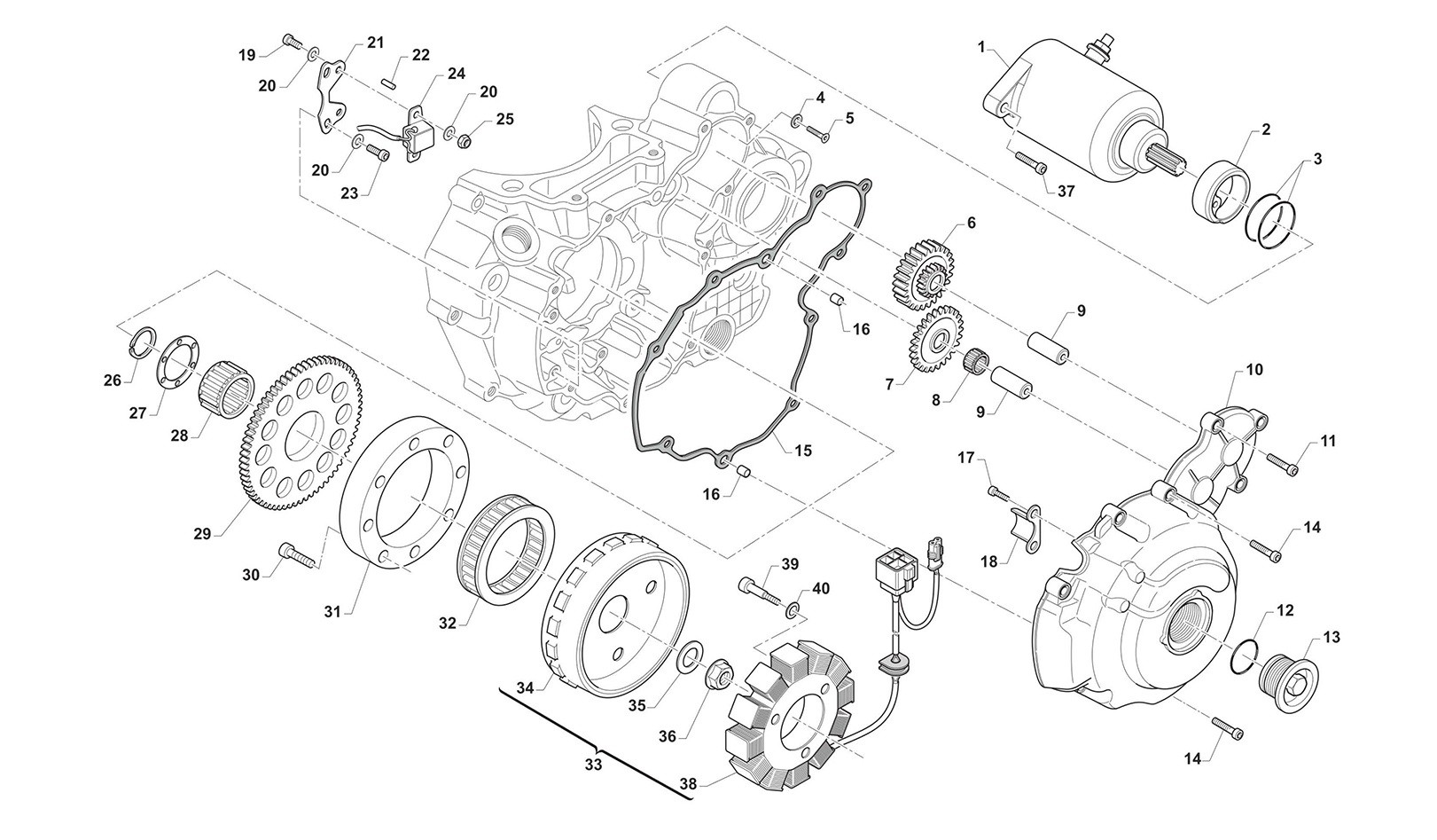 Arranque eléctrico / Encendido (3 orificios)