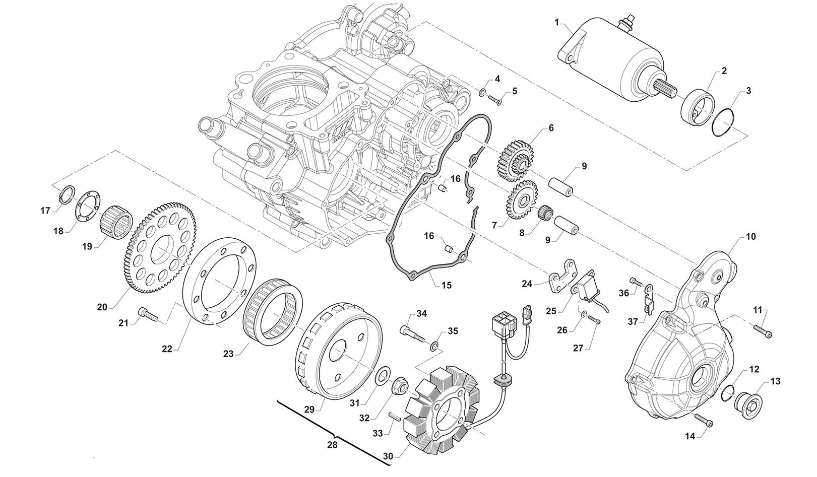 Arranque eléctrico / Encendido (4 orificios)