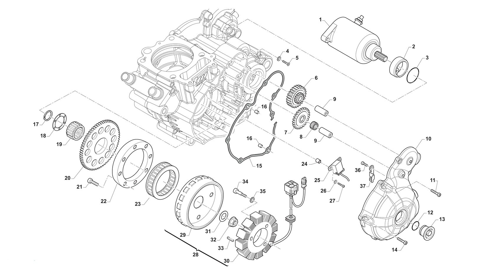 Arranque eléctrico / Encendido (3 orificios)